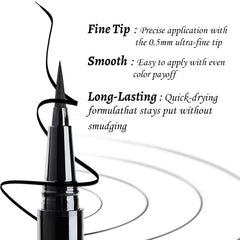 Anwuozu ink stroke swatch showing rich matte black color and quick-dry finish