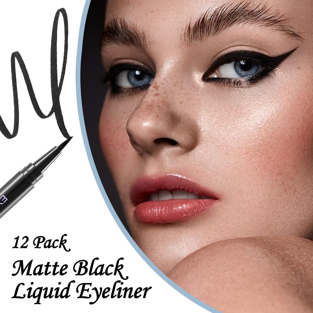 Anwuozu ultra-fine 0.5mm tip close-up for precise eyeliner control and sharp lines