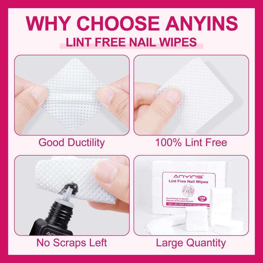 ANYINS close-up of non-woven texture showing lint-free surface benefit