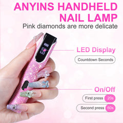 ANYINS LCD display closeup with timer buttons for consistent, professional results