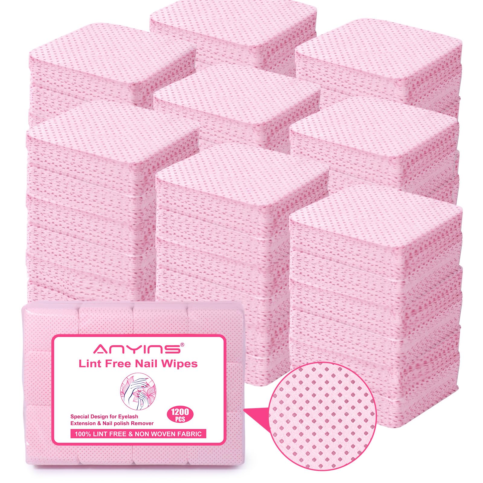 ANYINS front packaging showing 1200 count and resealable bag benefit