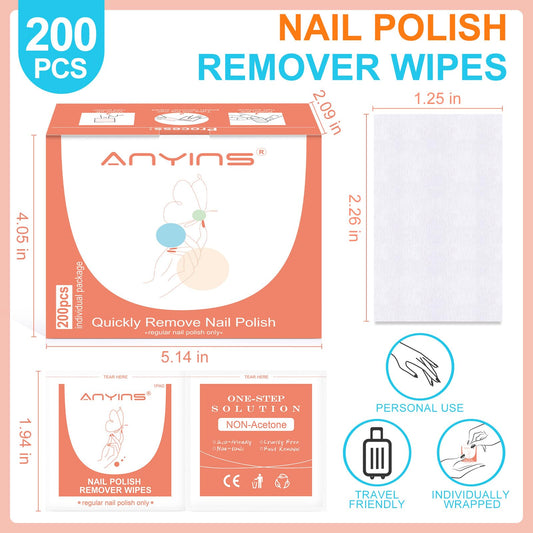 ANYINS single pad unfolded close-up showing saturated wipe for effective removal