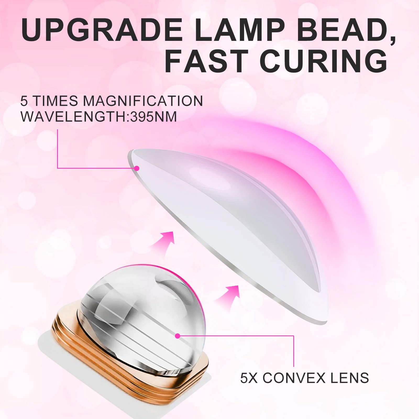 ANYINS curing a single nail with rhinestones, precise targeted curing benefit