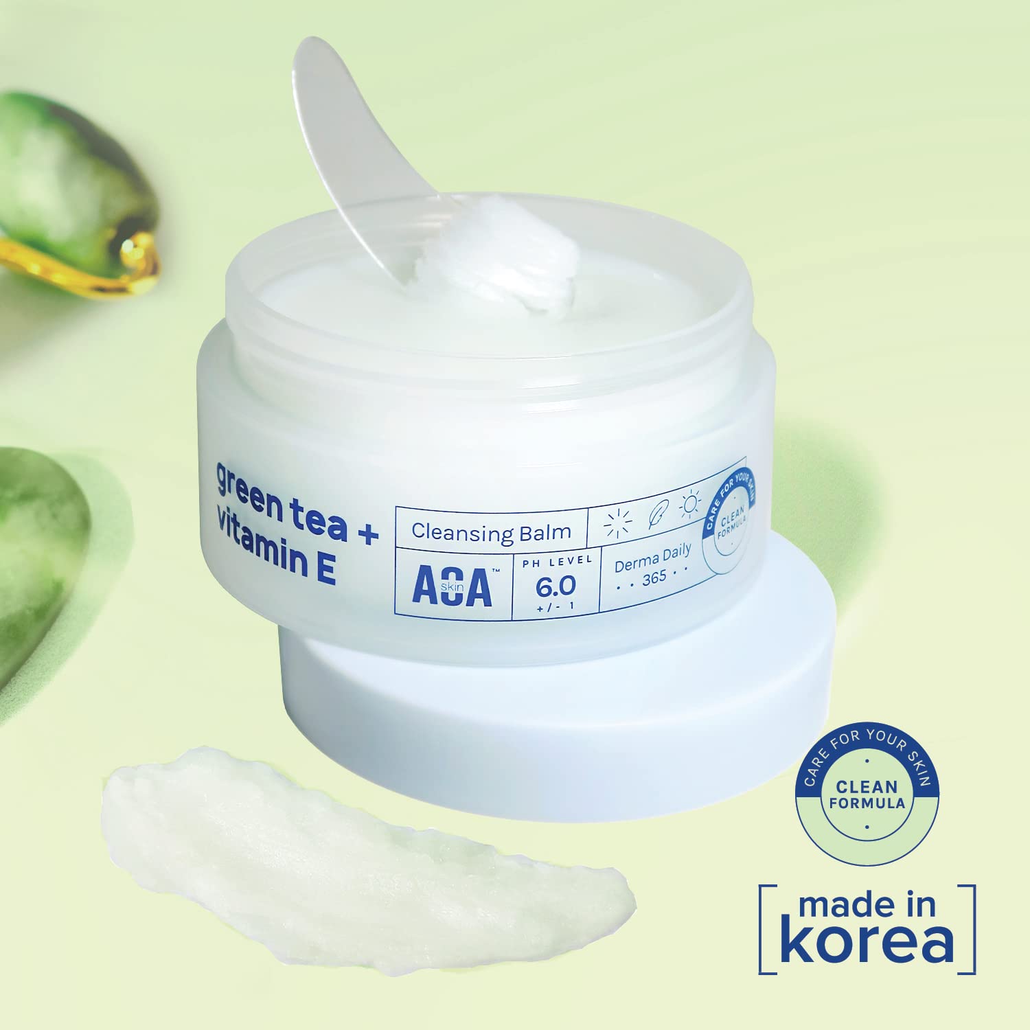 AOA STUDIO open jar close-up of balm texture for easy melting