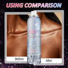 AOAZXBB shimmer on costume fabric showing wash-off ease and visual impact