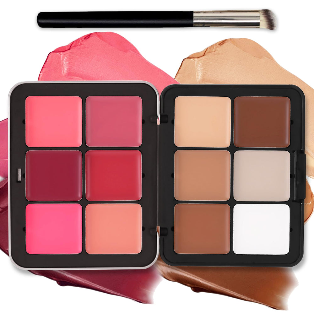 AOAZXBB palette front open showing all 12 cream shades and compact layout