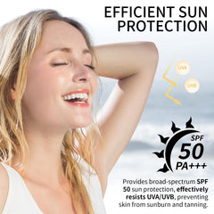 AOAZXBB SPF 50 PA+++ label close-up highlighting strong sun protection