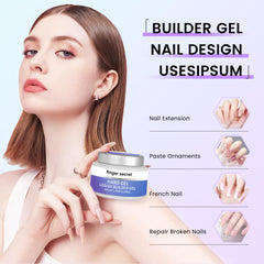 AOBOO gel applied on a nail form demonstrating extension shaping benefit