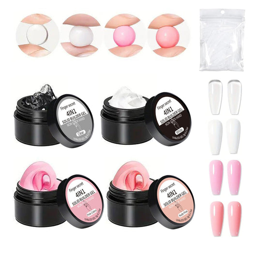 AOBOO kit front packaging showing four gel jars and tools for easy starts