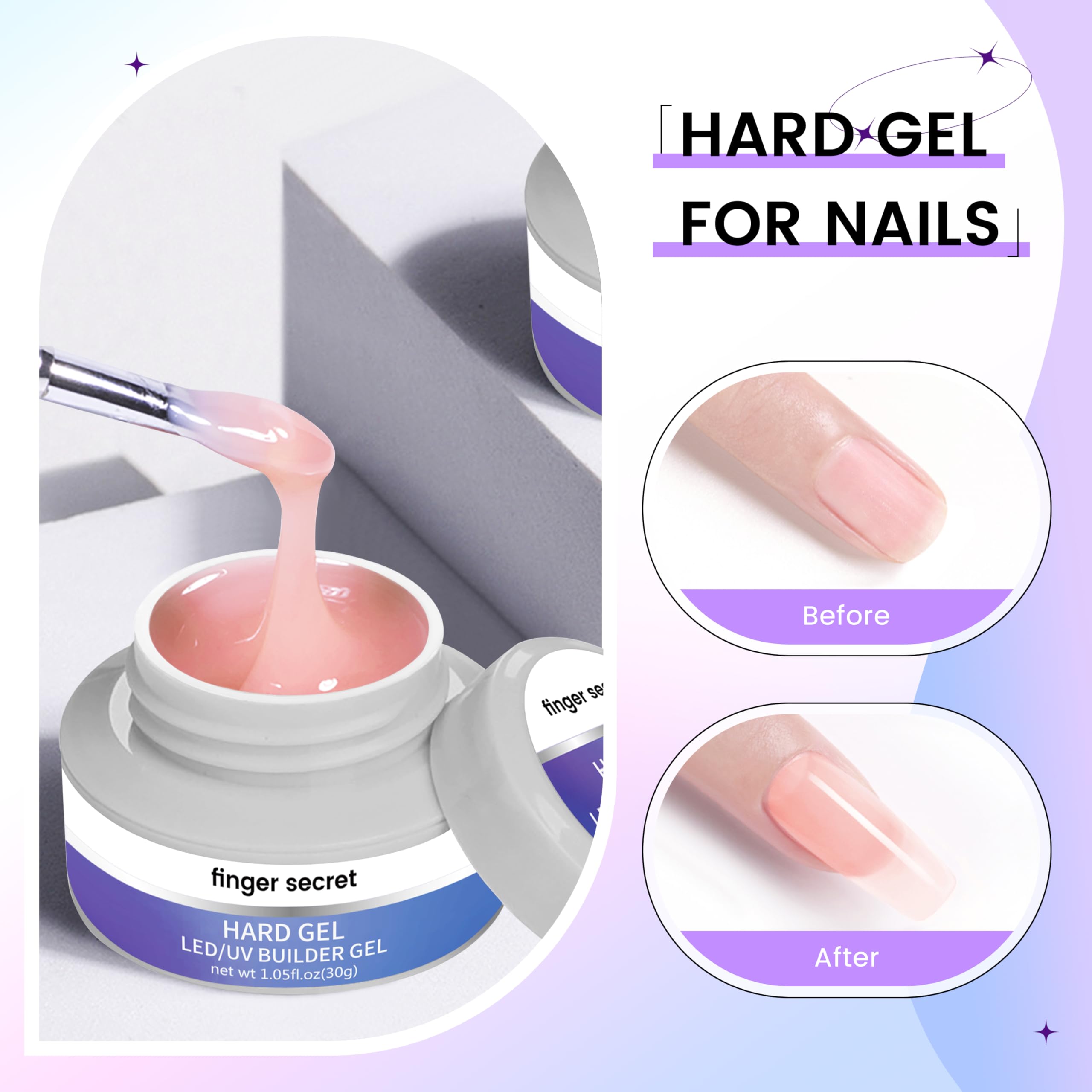 AOBOO open jar close-up showing gel texture for easy sculpting and strong hold