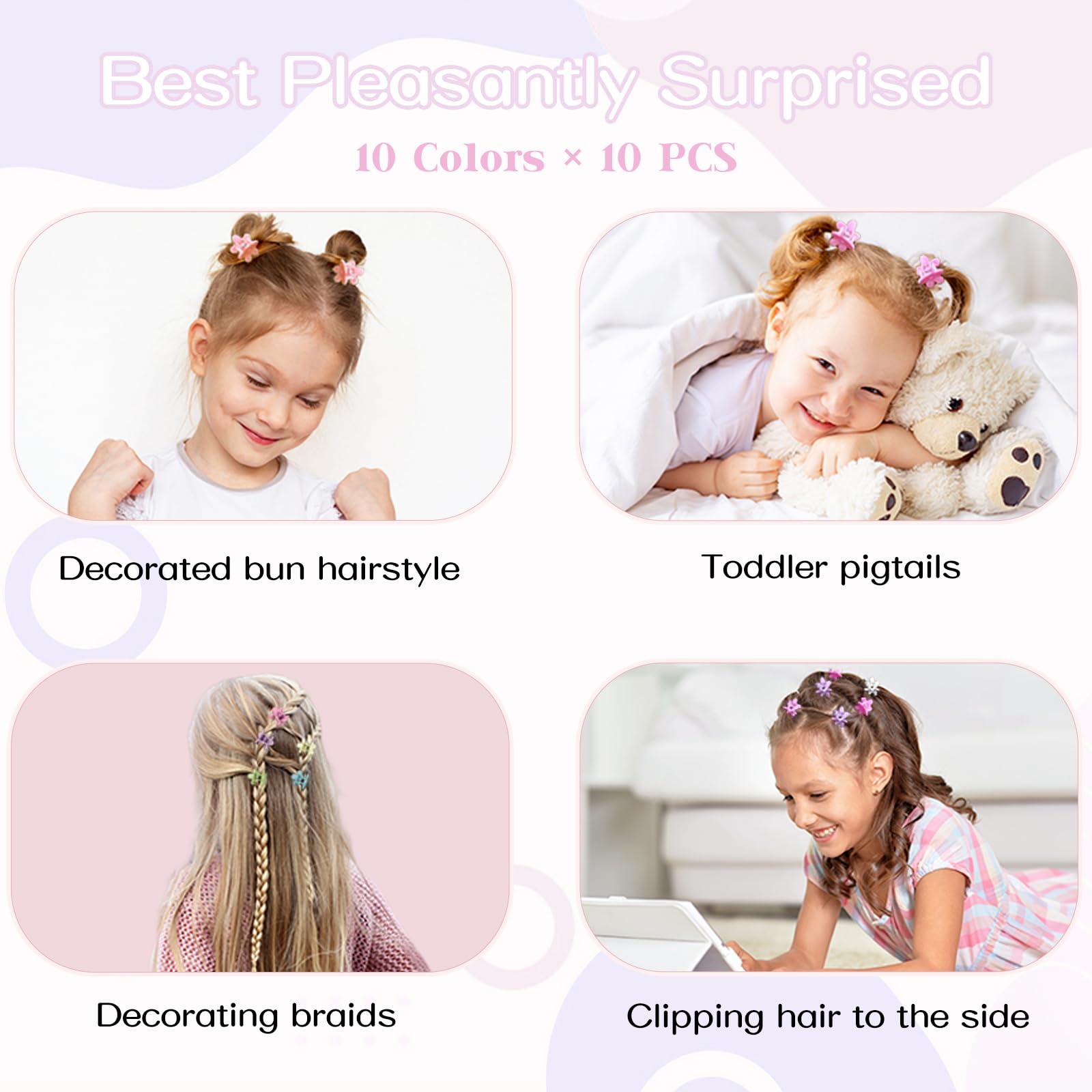 AOENJIE clips used in a braided hairstyle adding playful floral accents and quick styling flair