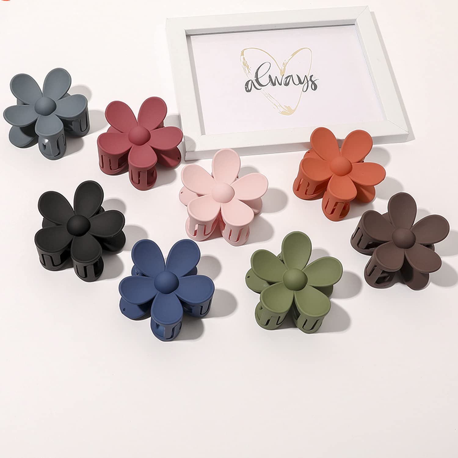 AOENJIE flatlay of eight colors to match outfits and moods