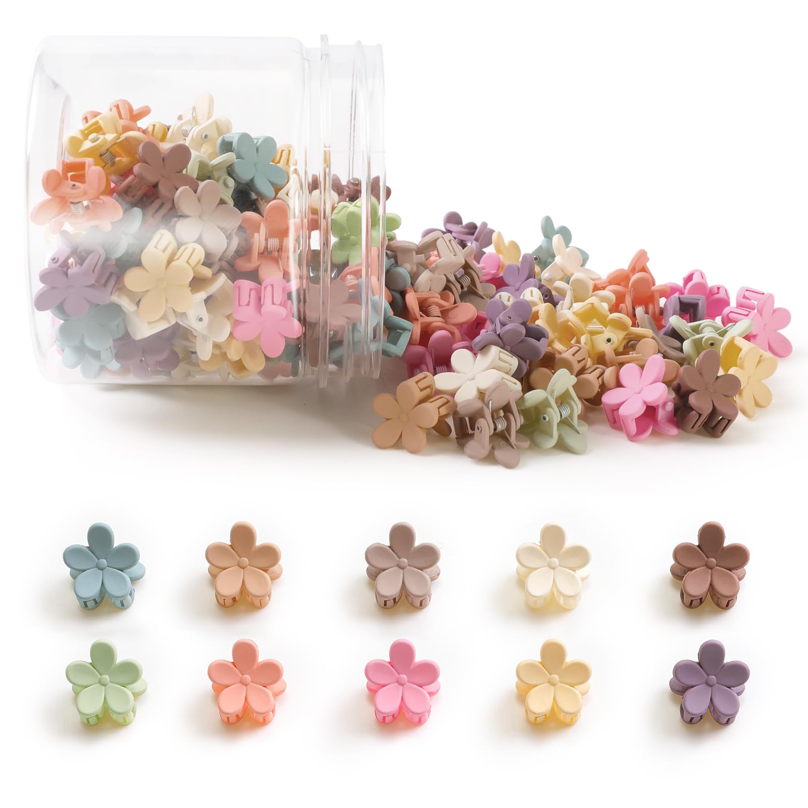 AOENJIE front view of 100pcs colorful clips shows full set and convenience