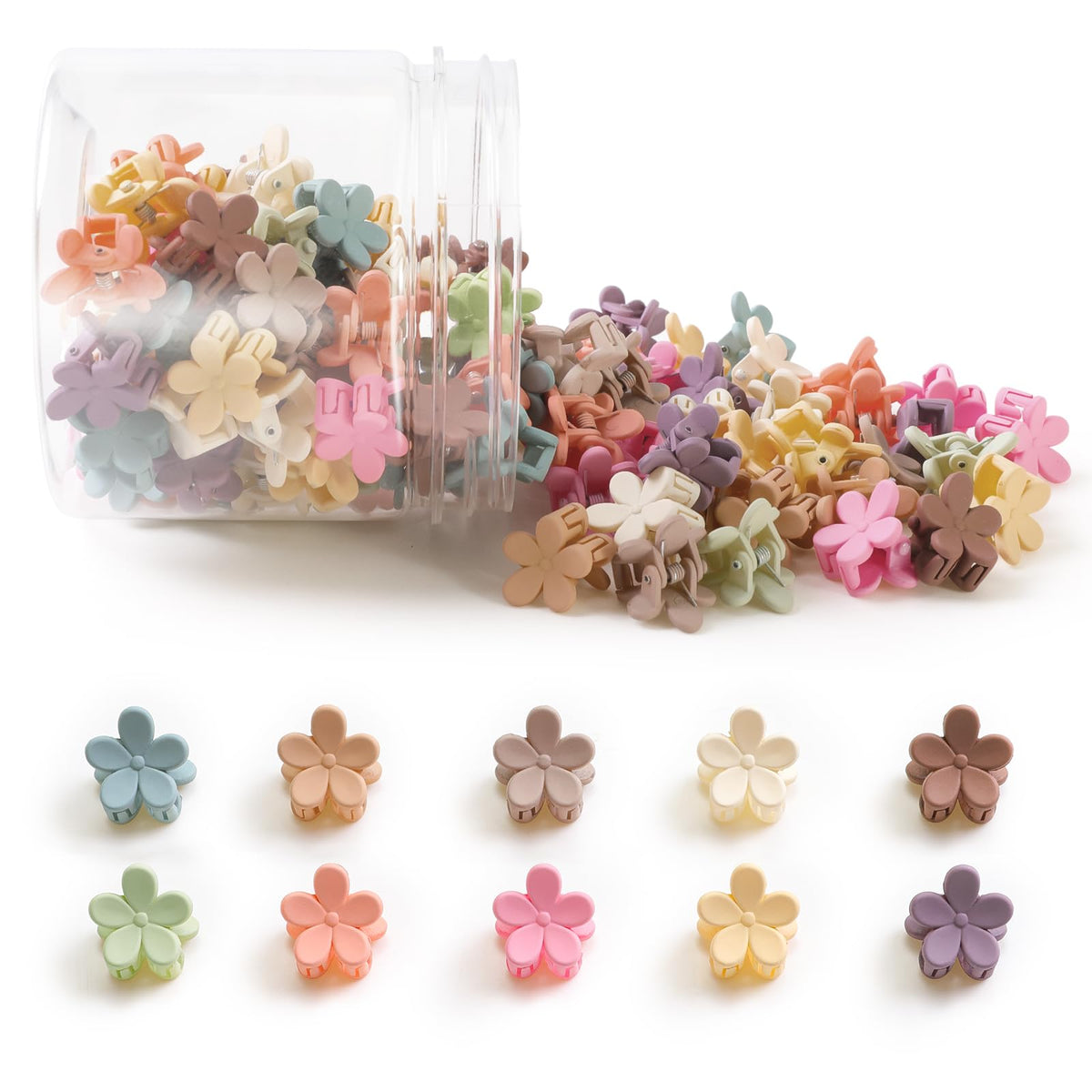 AOENJIE front view of 100pcs colorful clips shows full set and convenience