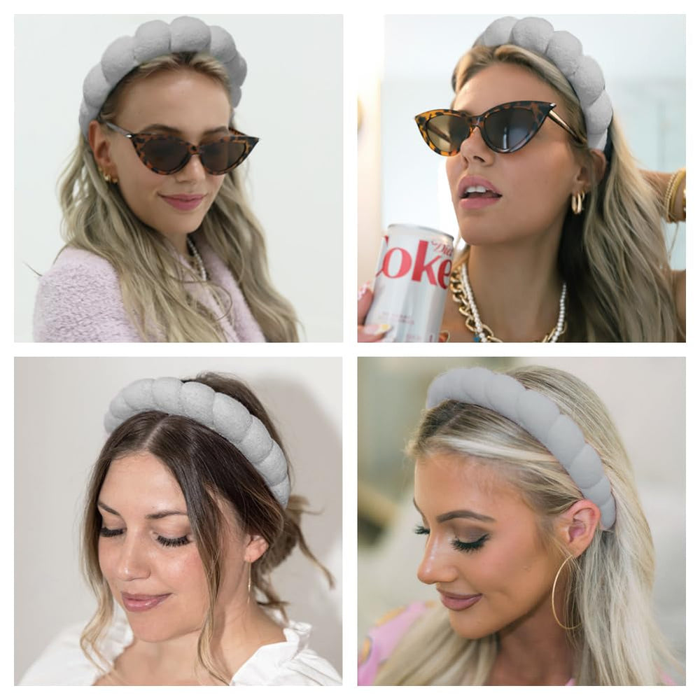 AOENJIE headband on bathroom counter showing practical use and tidy hair benefit