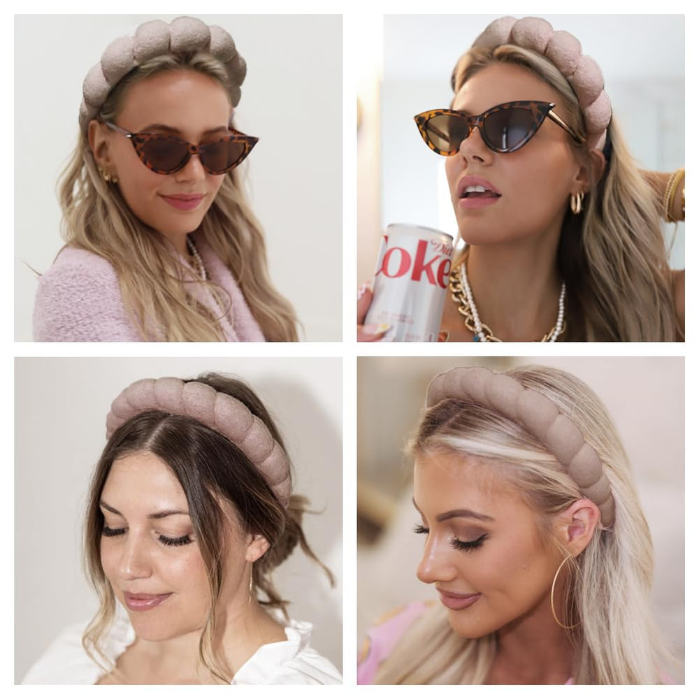 AOENJIE headband in use during face wash keeping hair dry and tidy benefit