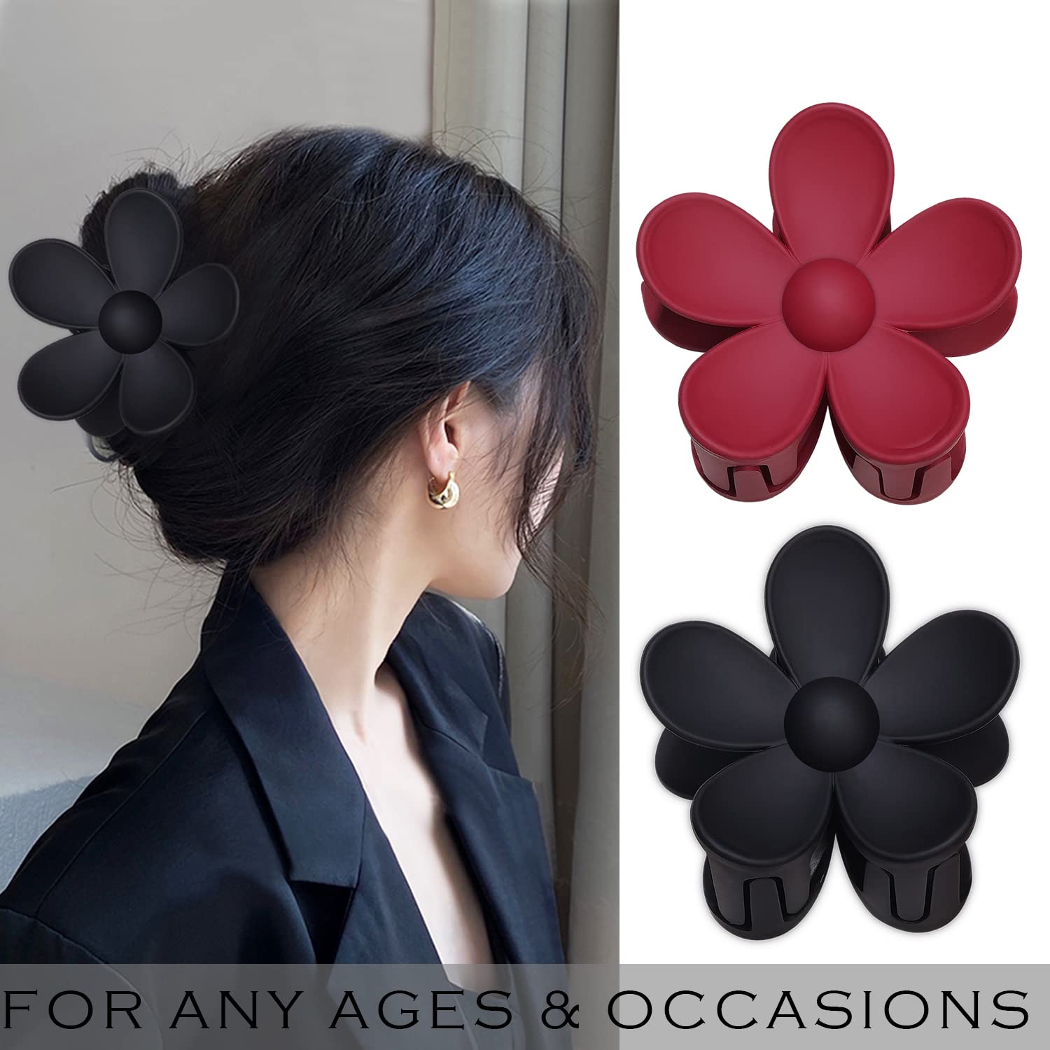AOENJIE worn in hair as half-up bun for quick everyday styling