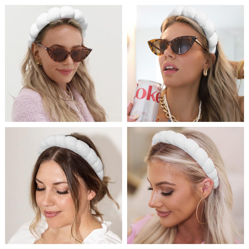 AOENJIE headband in use while washing face keeping hair dry