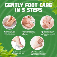 AOPEIBOTO being applied to heels for gentle exfoliation