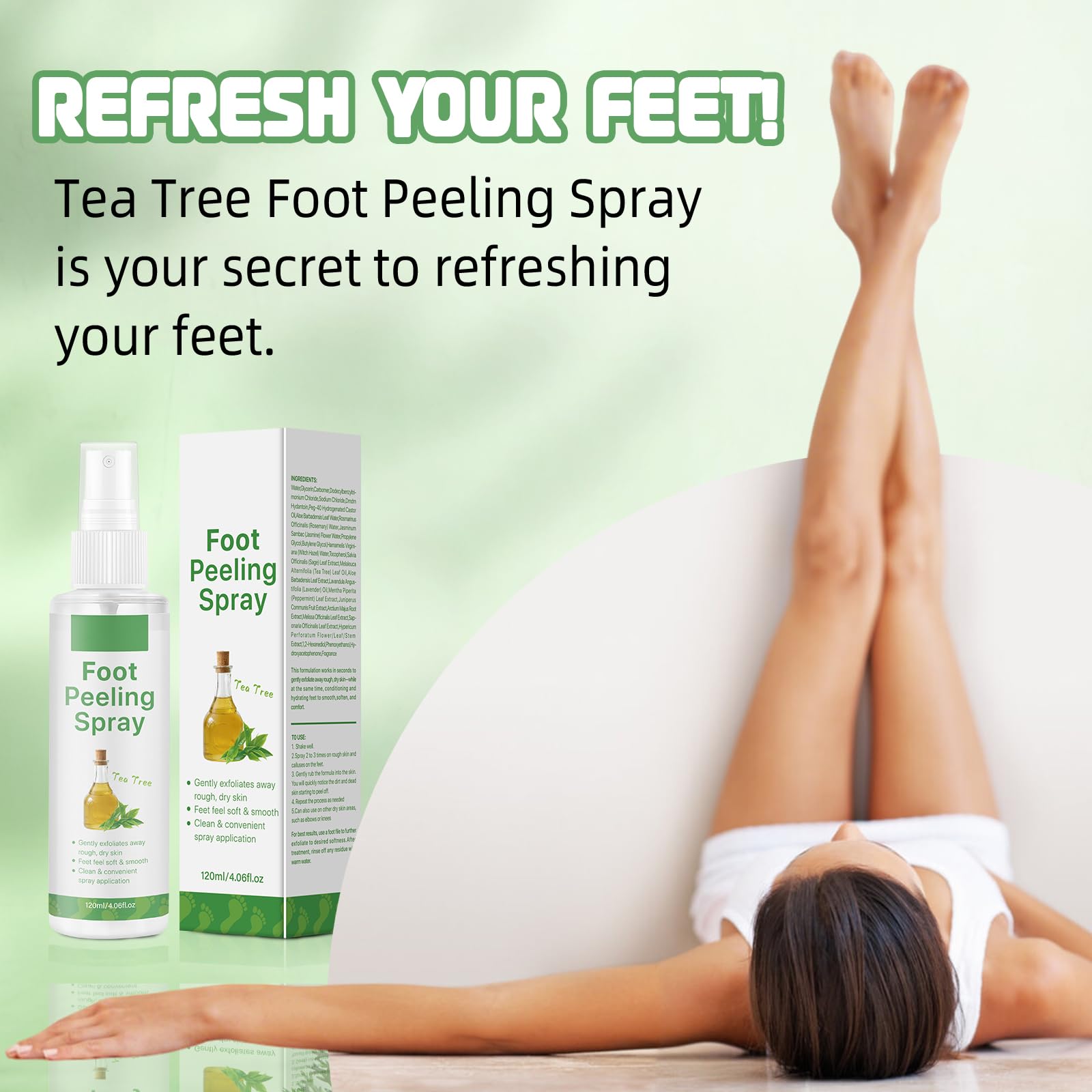 AOPEIBOTO tea tree leaves and botanicals highlighting freshness