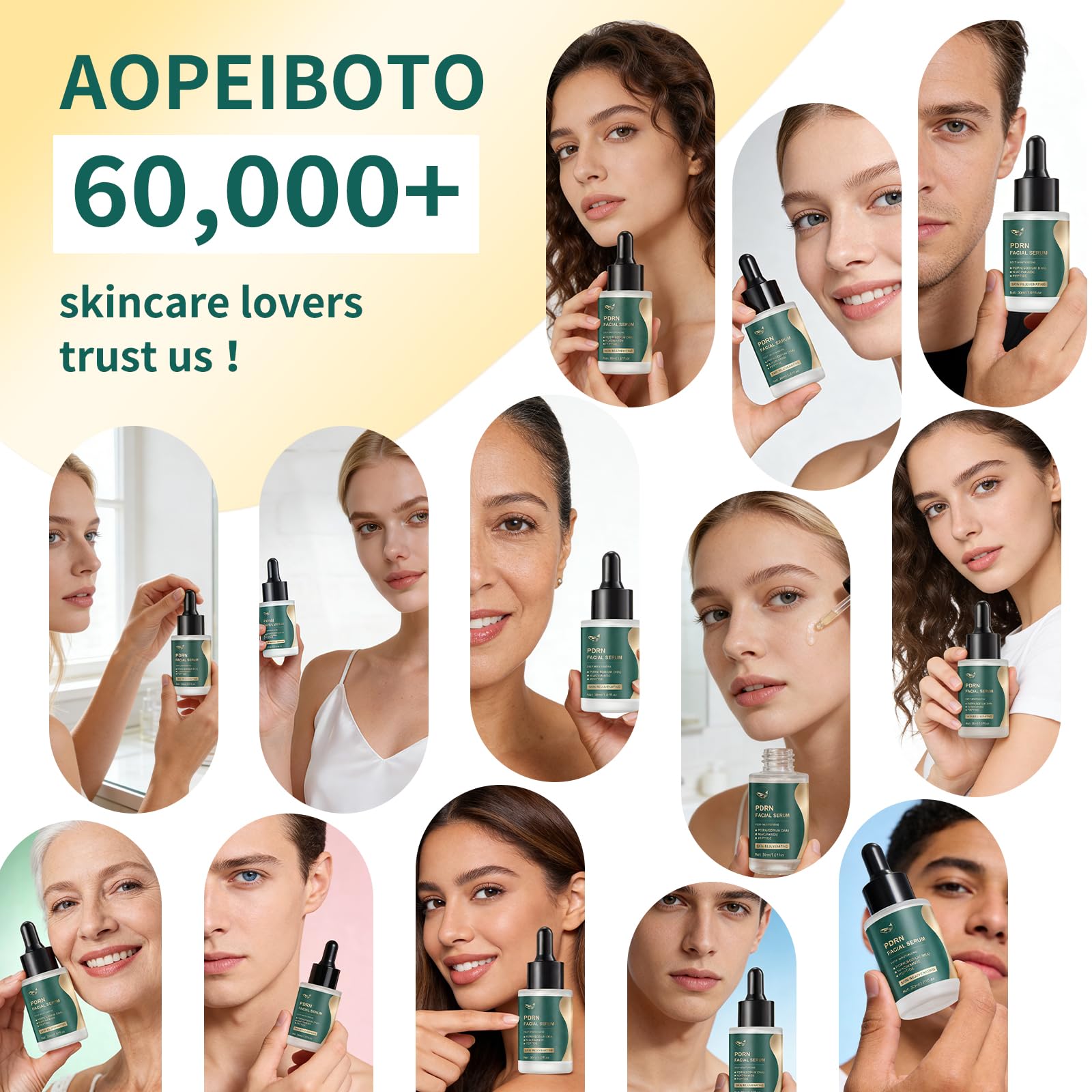 AOPEIBOTO bottle on bathroom shelf in morning routine, suggests daily hydration