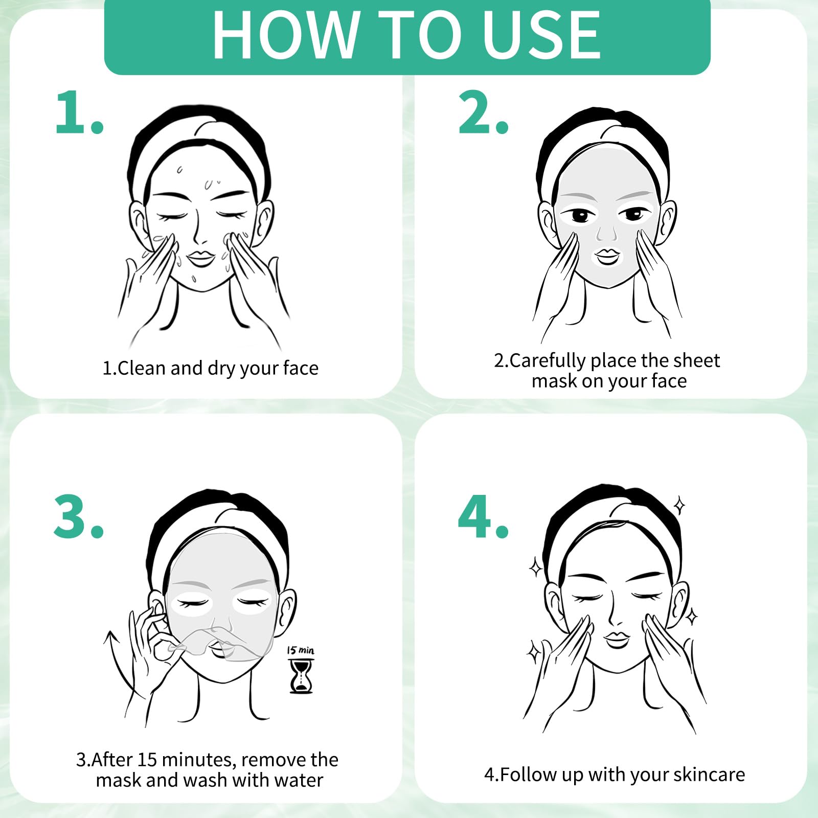 AOPEIBOTO mask in bathroom routine conveying quick self-care benefits
