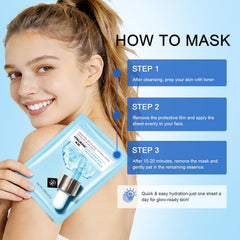 AOPEIBOTO mask applied on face demonstrating full coverage and soothing comfort