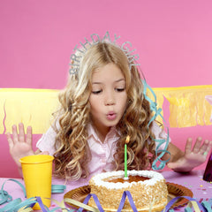AOPRIE crown and sash flat-lay showing coordinated set for instant gift-ready birthday styling