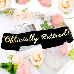 AOPRIE black retired tiara headband front view for bold party photos