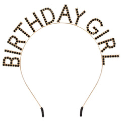 AOPRIE gold tiara front view adds sparkle to party looks
