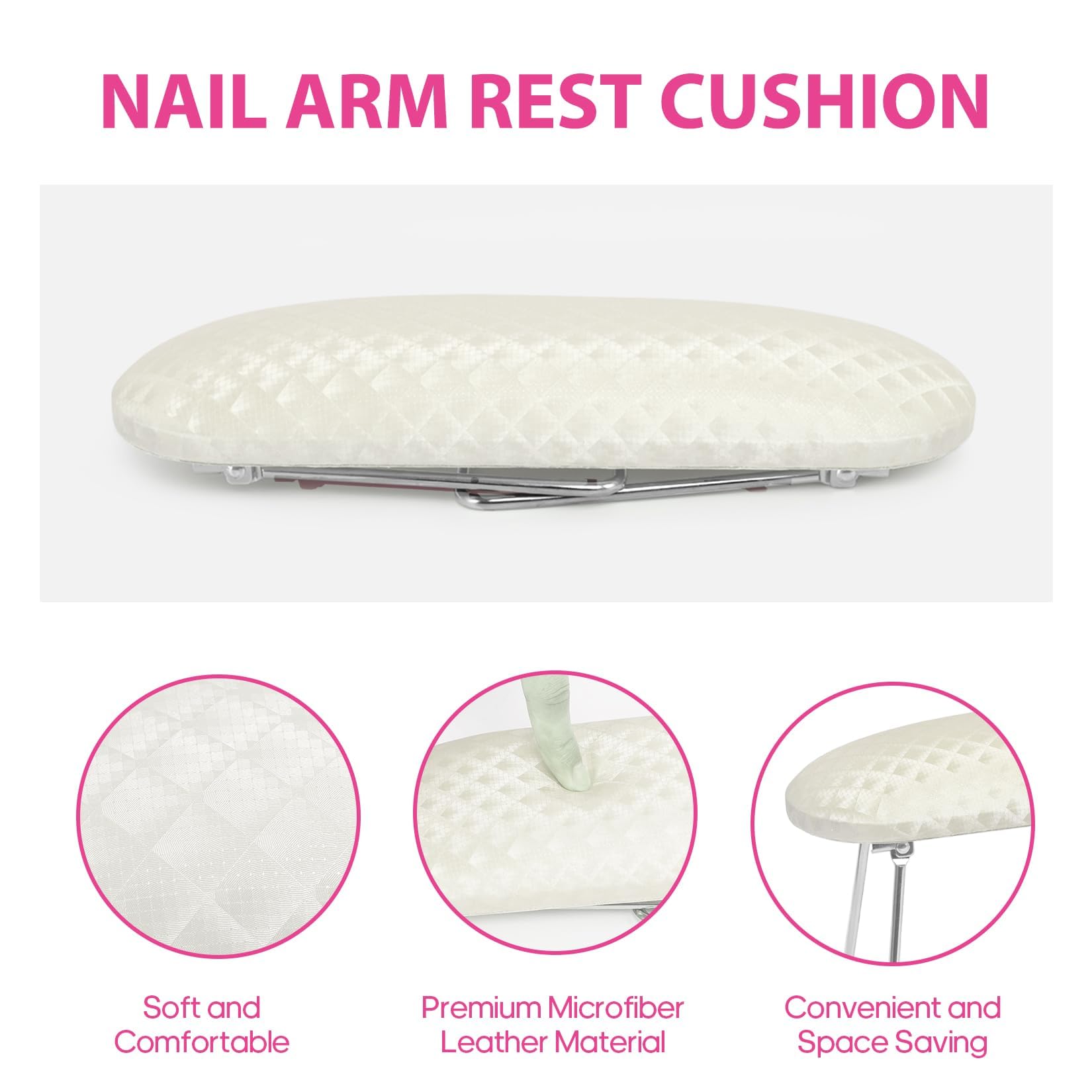 AORAEM folded into a stand holding a nail lamp, saving workspace and improving workflow