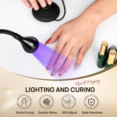 AORAEM foot switch detail showing hands-free activation for smudge-free manicures