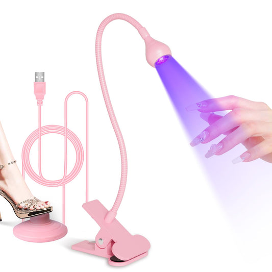 AORAEM front view pink lamp showing compact design and quick curing benefit