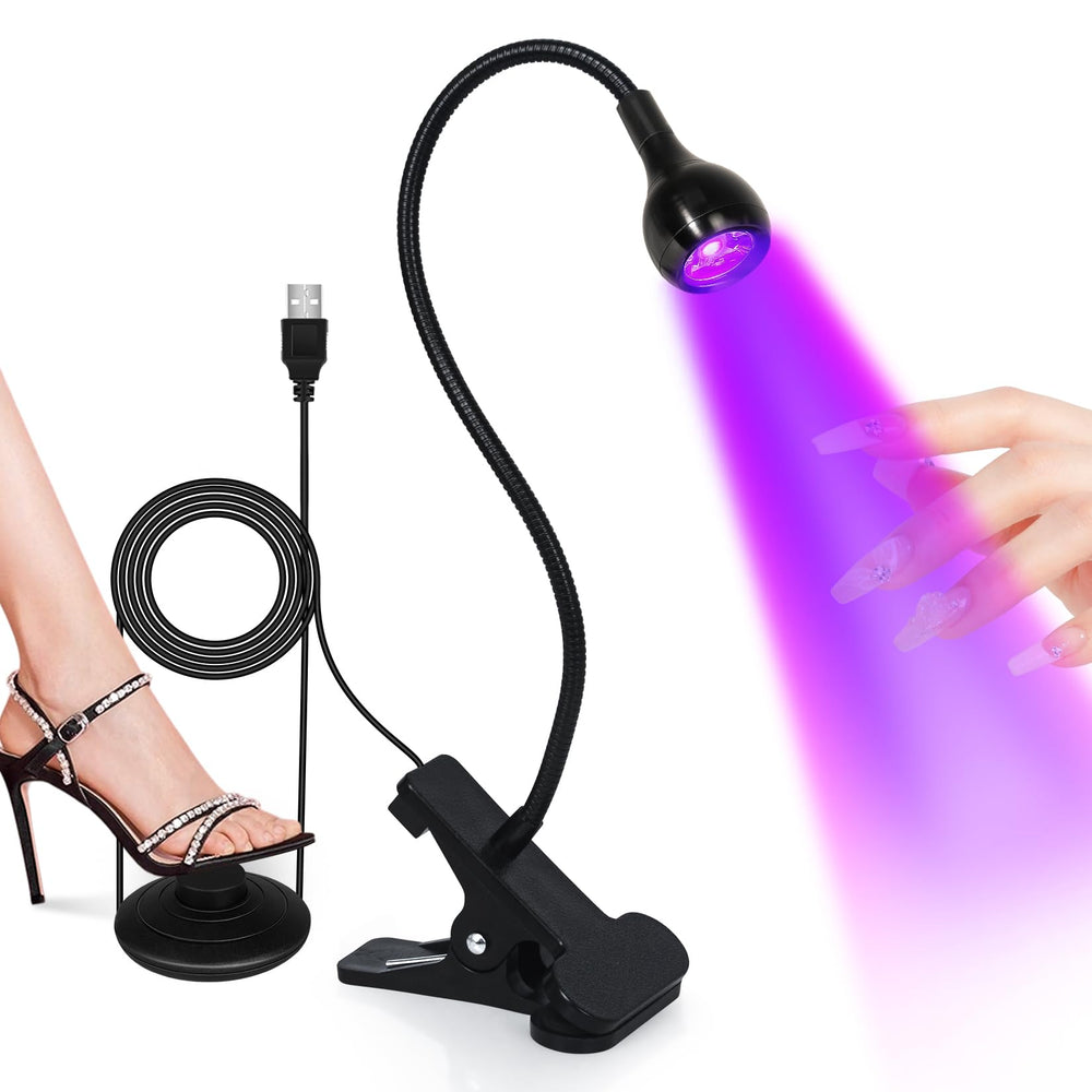 AORAEM front view of compact UV LED nail lamp showing portability and focused curing benefit