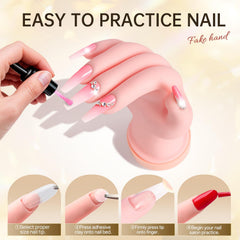 AORAEM fingers with inserted false nail tips for practice