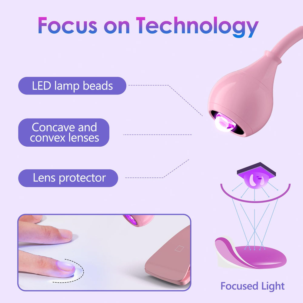 AORAEM curing nails under lamp showing even LED light for faster polish cures