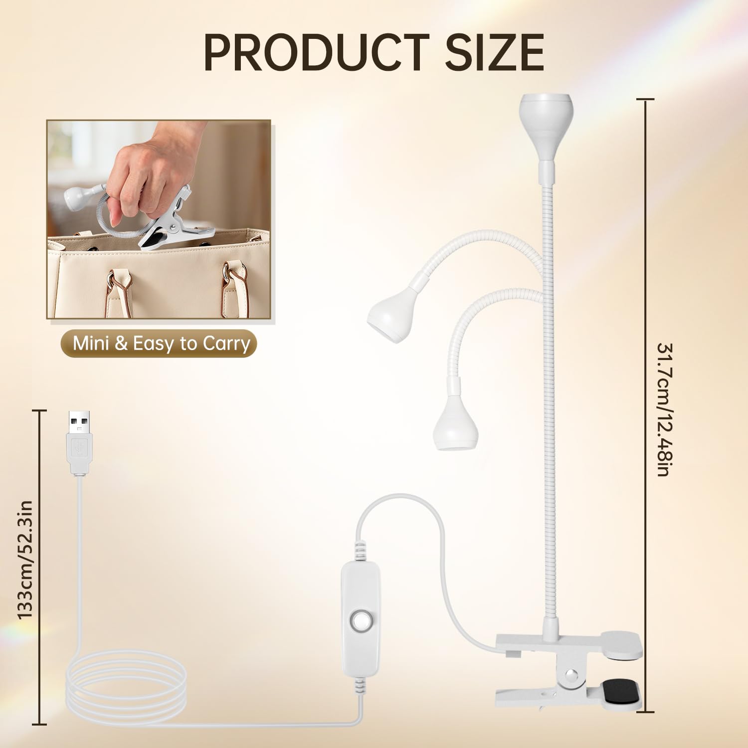AORAEM USB plug connection showing universal power convenience benefit