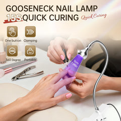 AORAEM gooseneck detail bent 360 degrees for precise nail positioning benefit