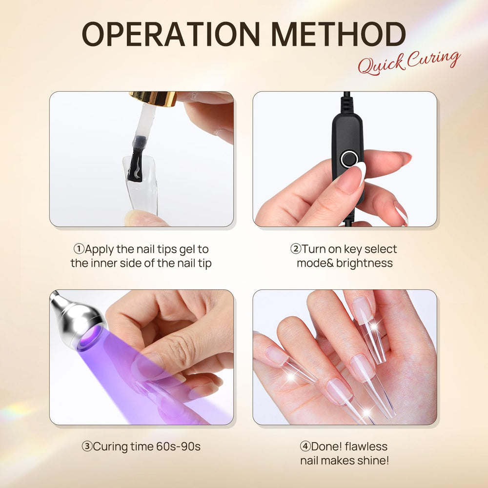 AORAEM bedside setup with lamp clamped for convenient night-time manicures