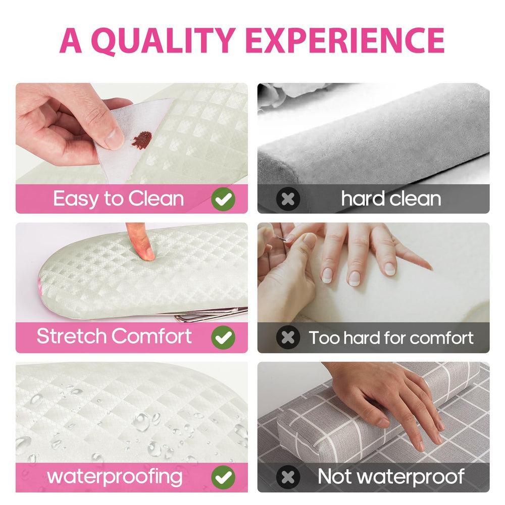 AORAEM in-salon use with technician using pillow for steady nail art results