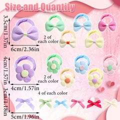 AOREAS stacked scrunchies showcasing soft fabric and playful colors for fuller ponytails