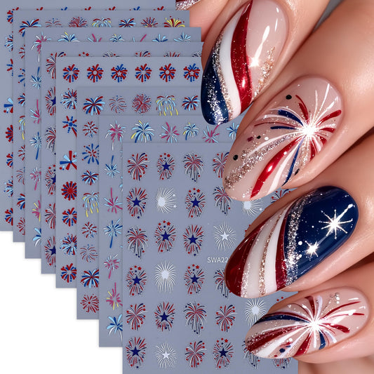 Aoustratum front packaging showing eight patriotic sticker sheets and benefits of variety