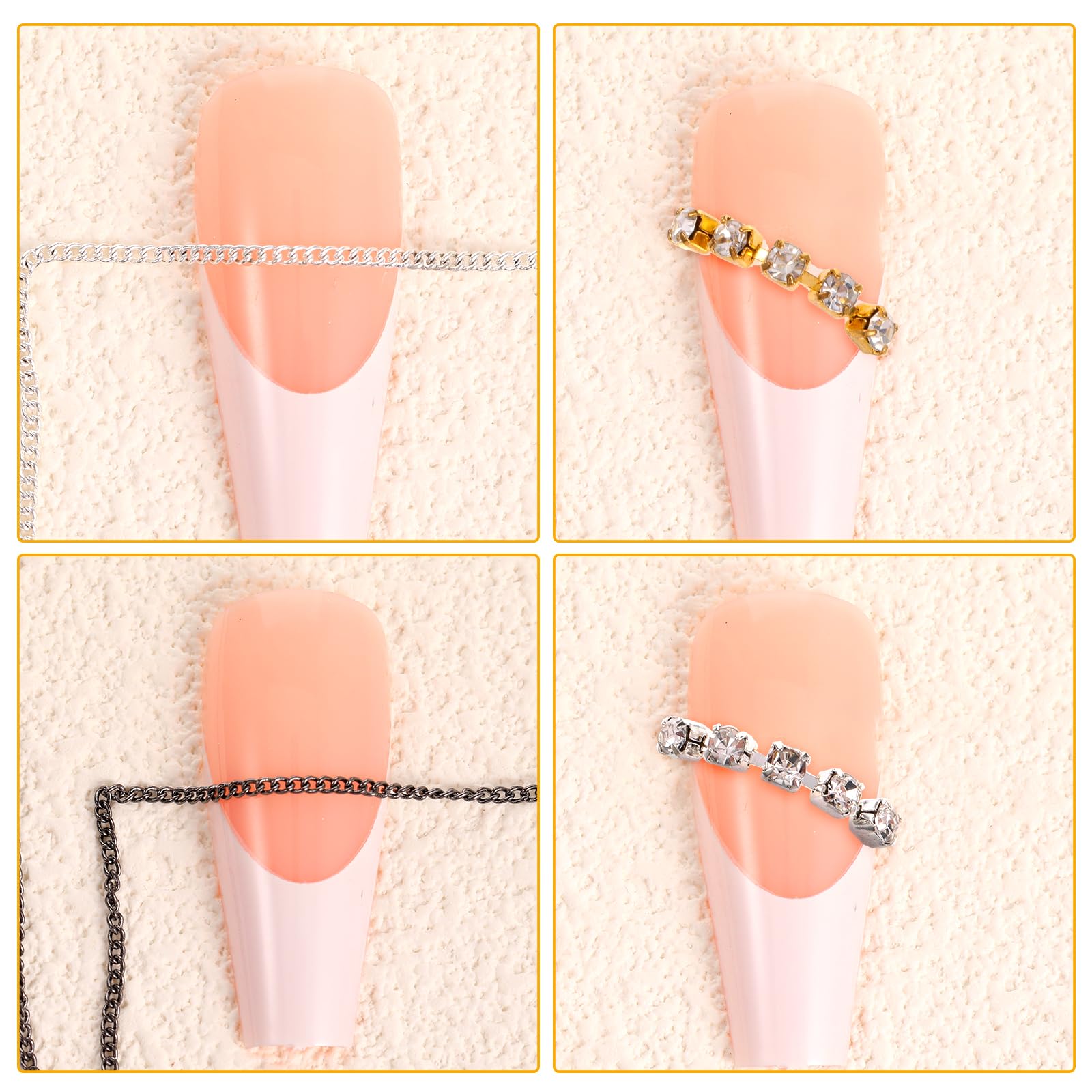 AOZUO array of gold silver black and rose gold chains offering color options