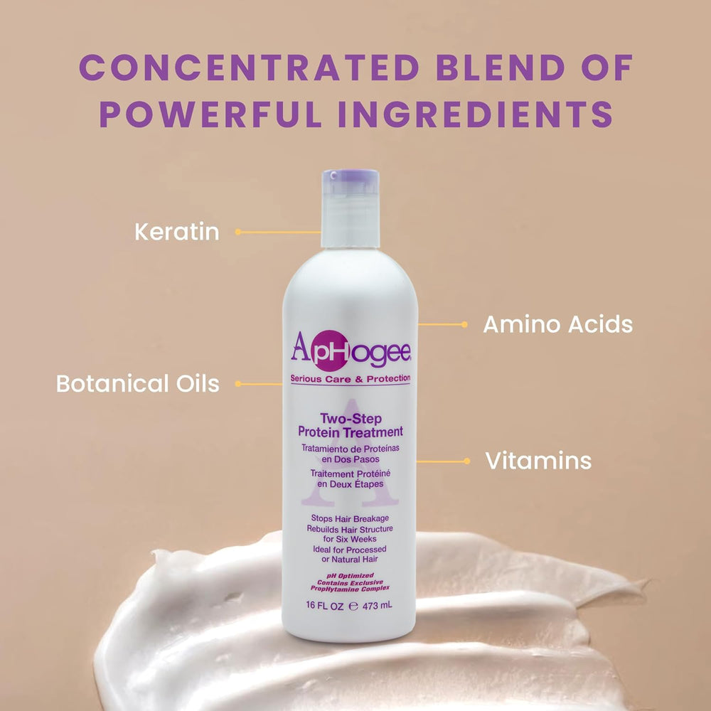 Aphogee application on wet hair demonstrating repair and detangling benefit