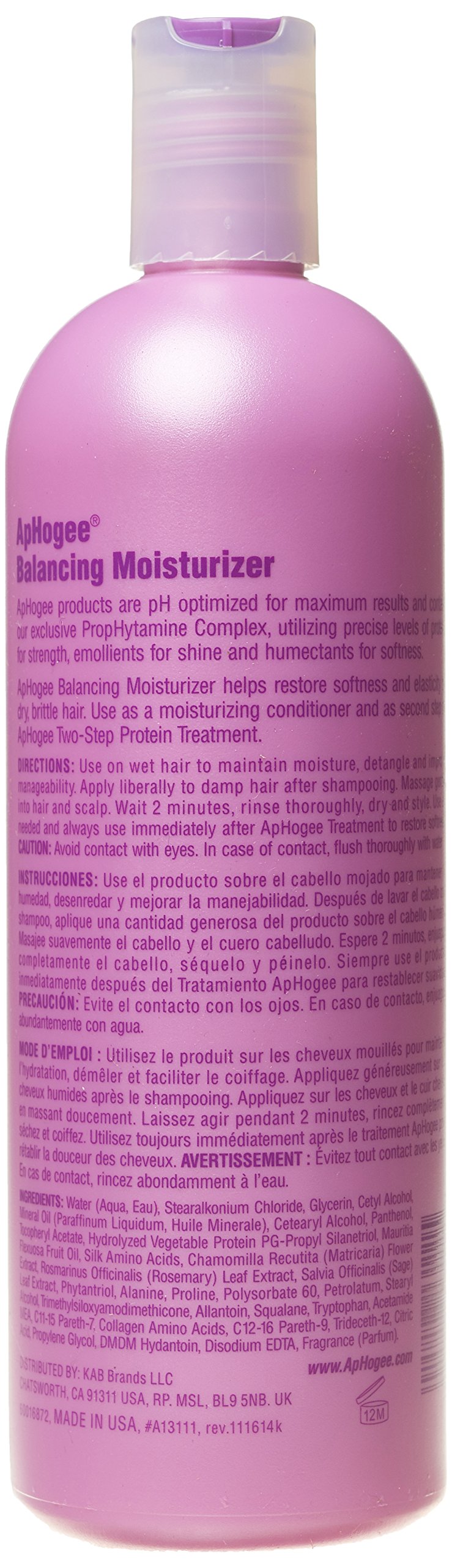 Aphogee Balancing Moisturizer texture close-up demonstrating lightweight cream that absorbs quickly for balanced hydration