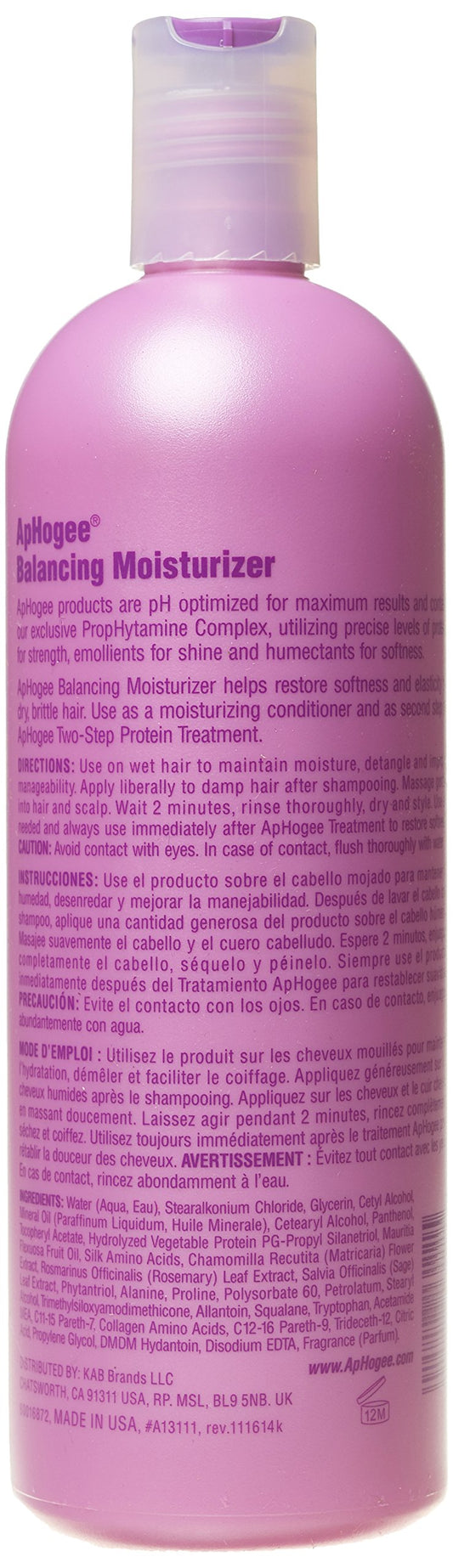 Aphogee Balancing Moisturizer texture close-up demonstrating lightweight cream that absorbs quickly for balanced hydration