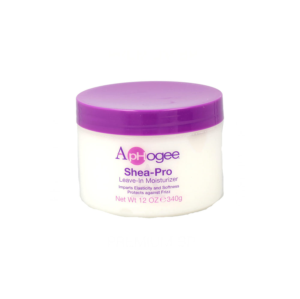 Aphogee Shea Pro Leave-In Moisturizer front packaging shows product and lightweight hydration benefits