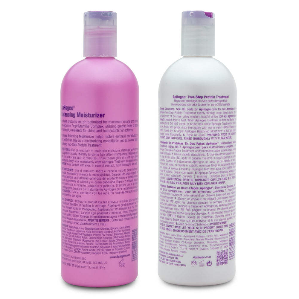 Aphogee treatment bottle close-up displaying pump and professional formula