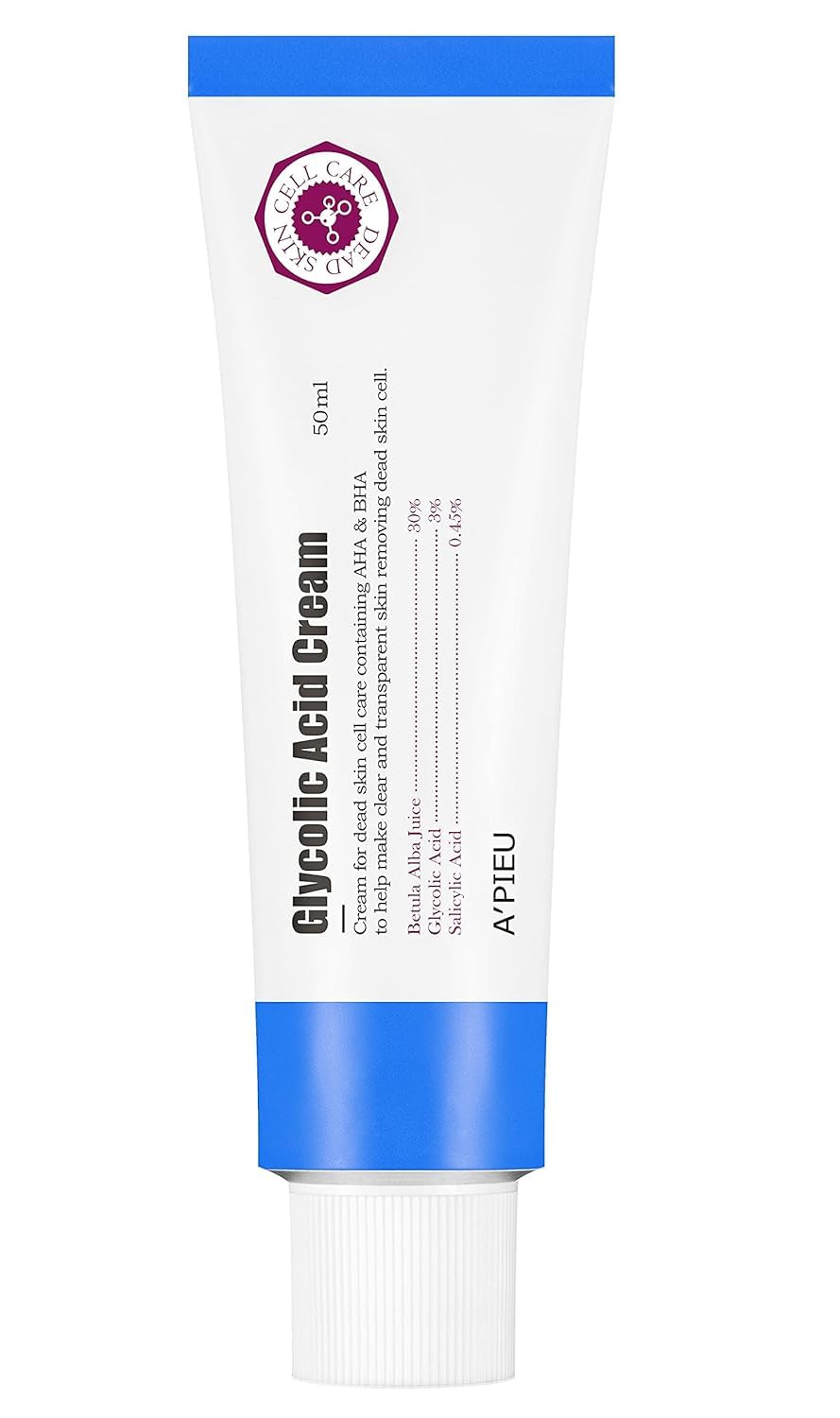 A'PIEU Glycolic Acid Cream jar front view showing packaging and brand for easy identification