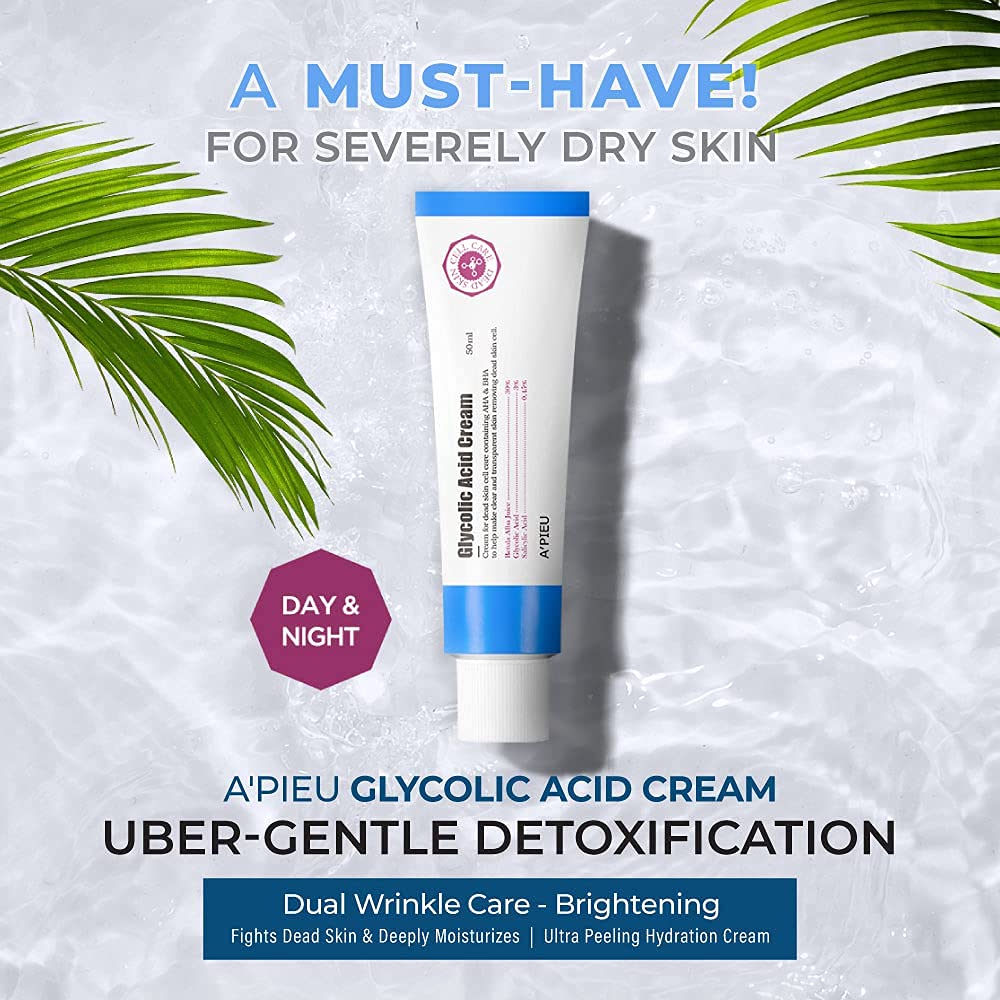 A'PIEU cream texture close-up revealing light gel-cream consistency and quick absorption benefit